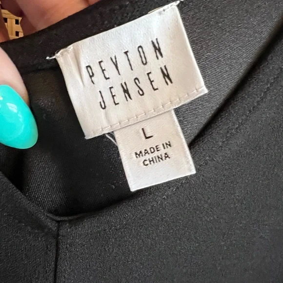 Evereve dress from Peyton Jensen. Black, midi-style. Size L. - Picture 2 of 7